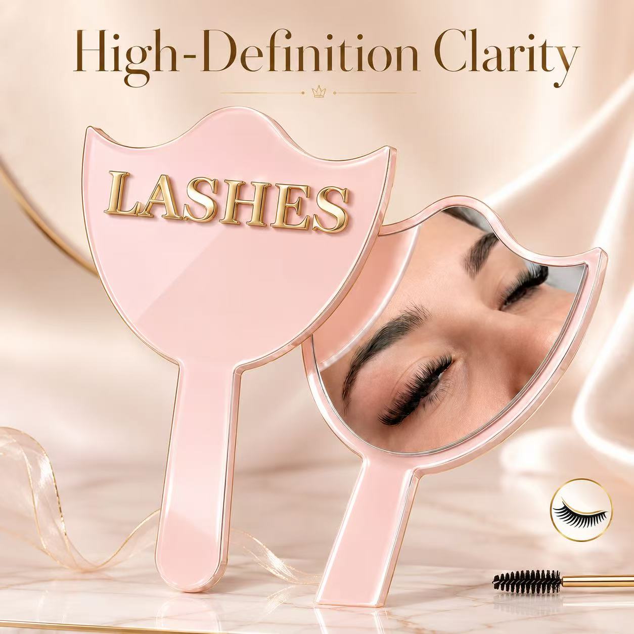 Eyelash Extension Gel Remover - HD Glass Lash Extension Mirror with