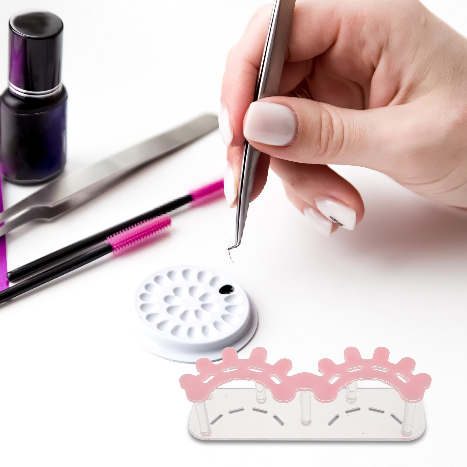 Acrylic Lash Tweezer Organizer - огляд і ціна Eyelash Extension No 8