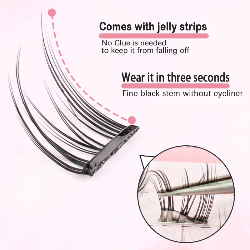 New EYELASH No Glue Needed Sel - огляд і ціна Eyelash Extension No 8