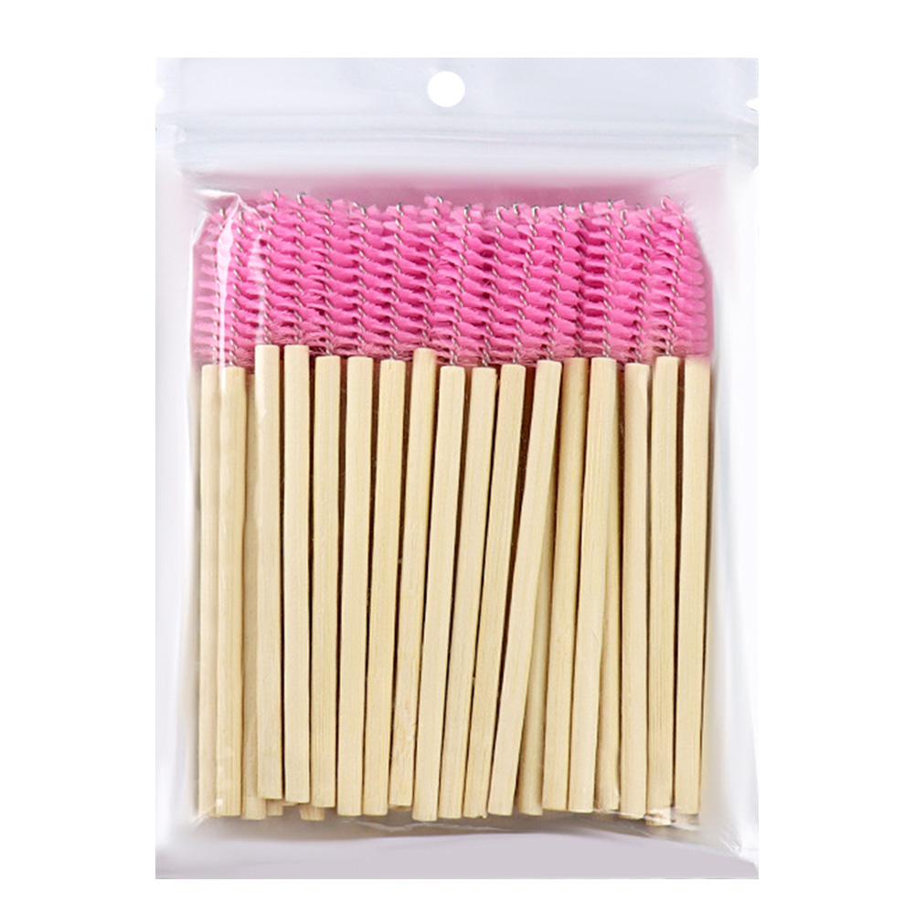 50Pcs Bamboo Handle Eyelash Br - огляд і ціна Micro Brush Applicator