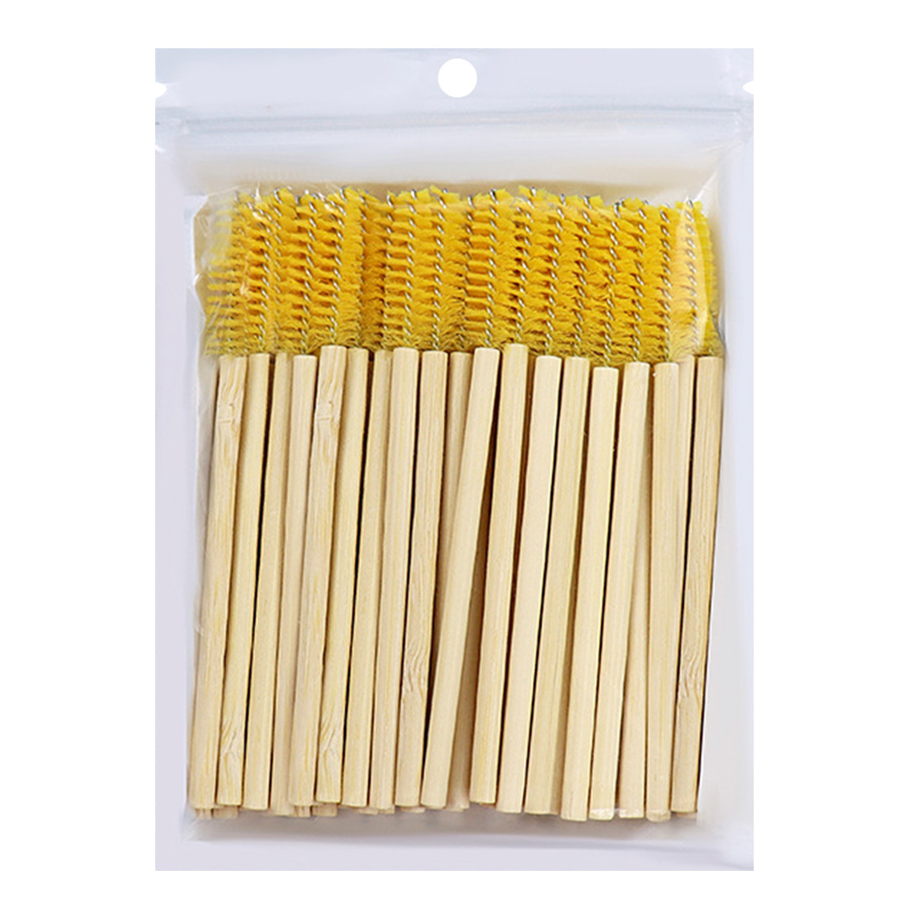 50Pcs Bamboo Handle Eyelash Br - огляд і ціна Micro Brush Applicator