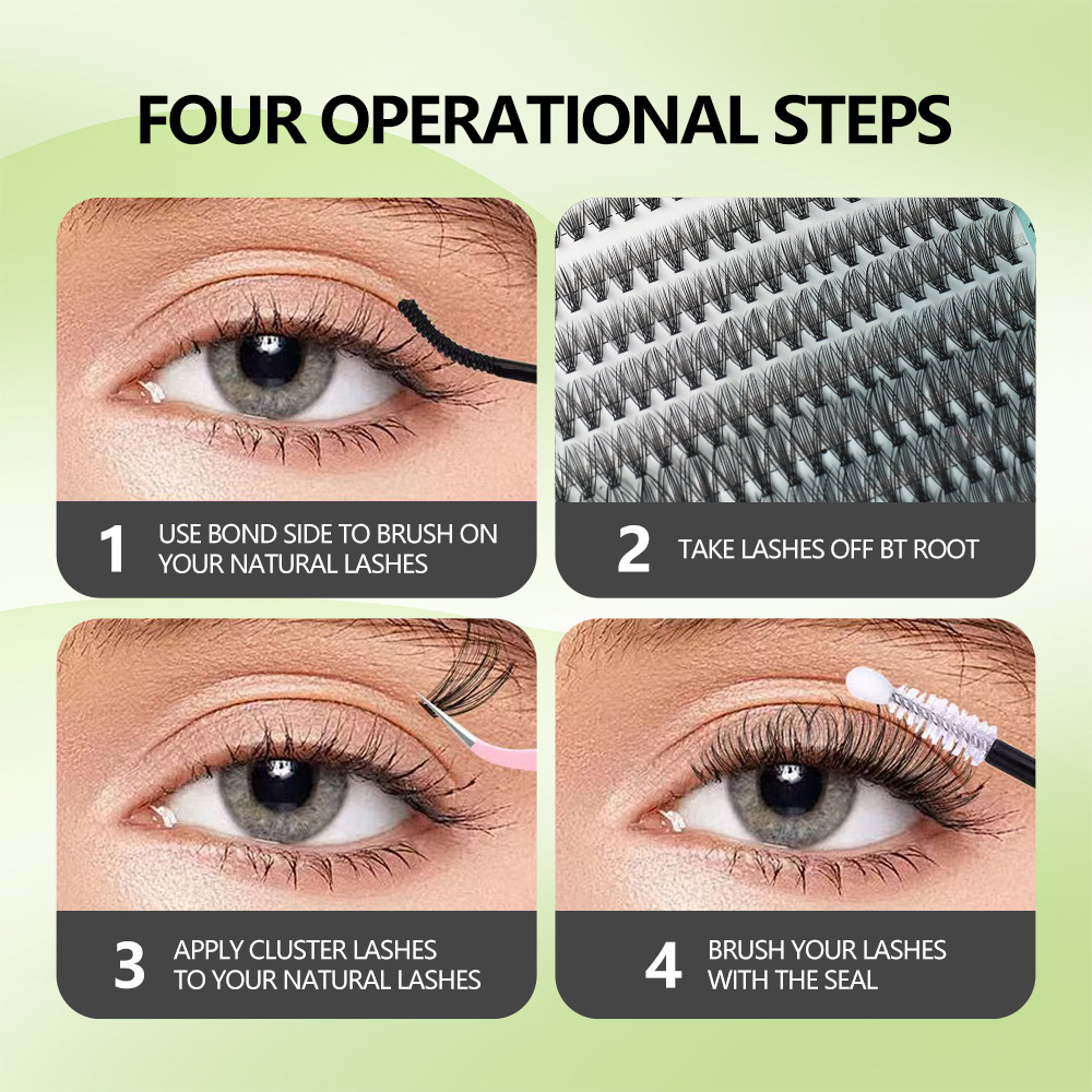 Lashes Cluster DIY Lash Extens - огляд і ціна Eyelash Extension Cat Eye Wispy
