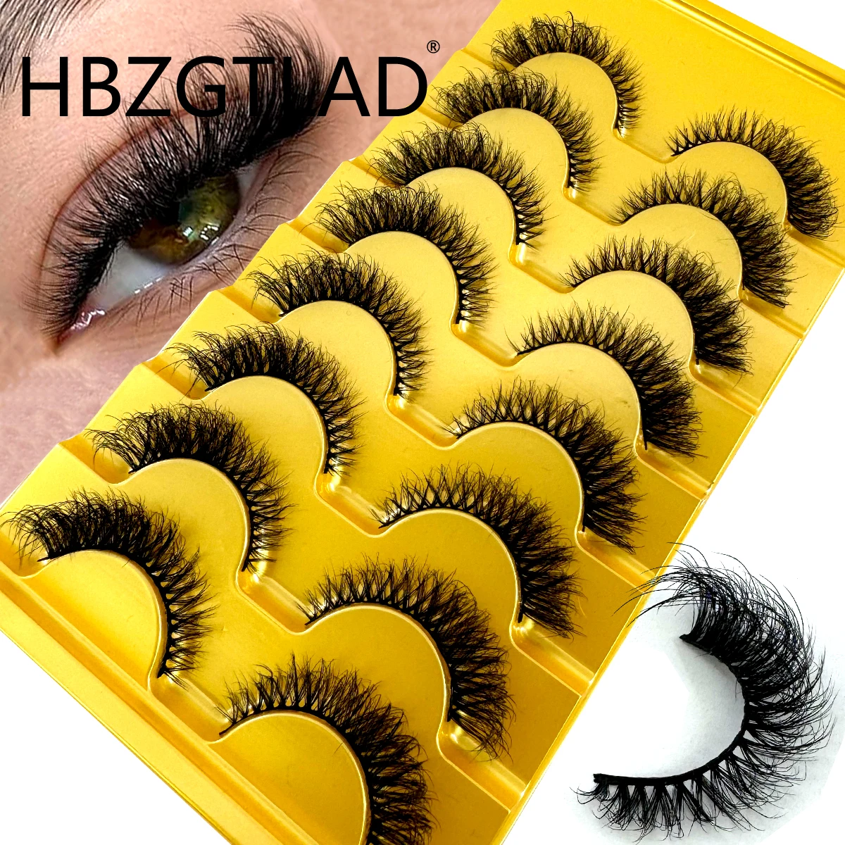 HBZGTLAD New 8 pairs of cat ey - огляд і ціна Eyelash Extension Cat Eye Wispy