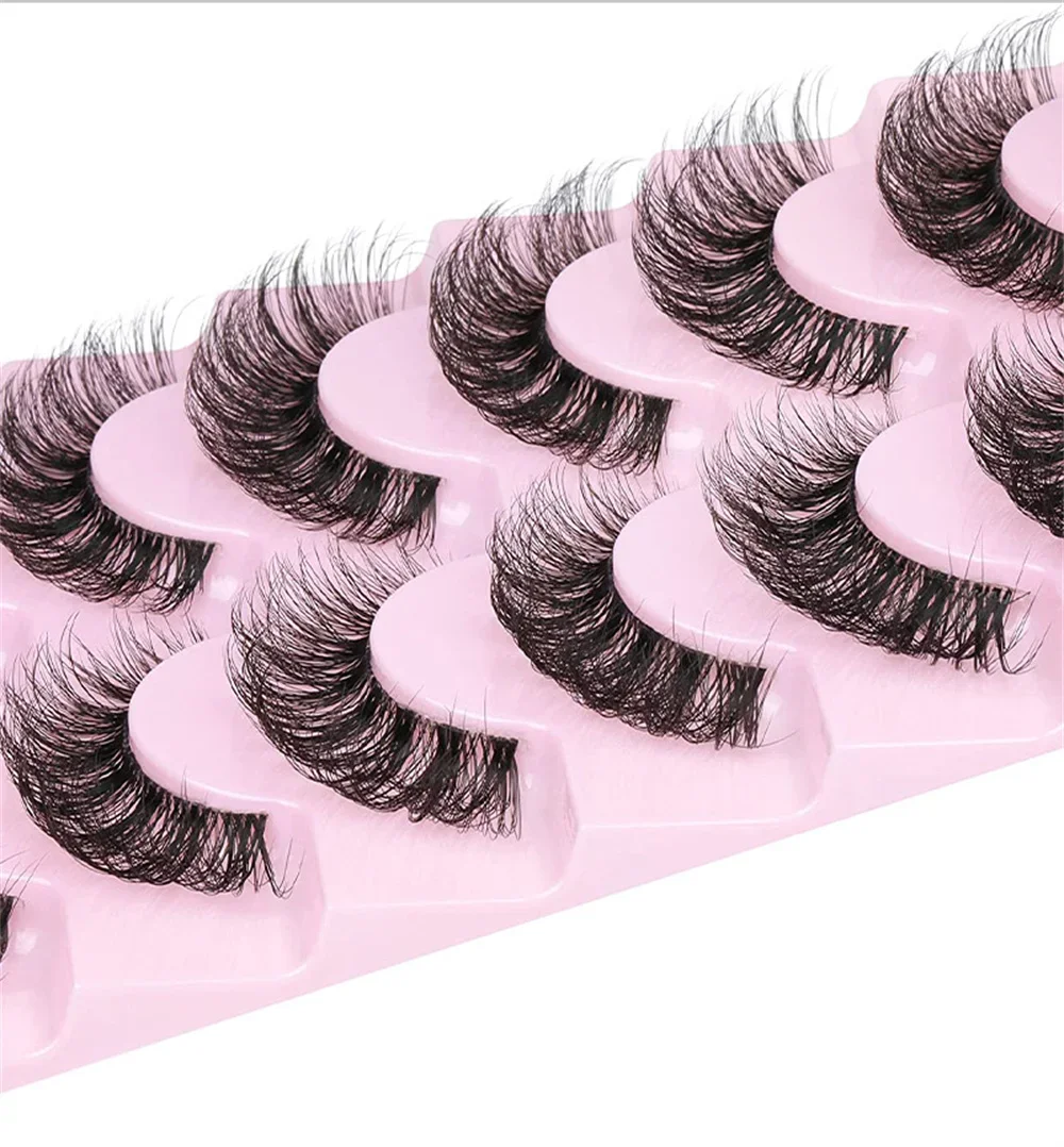 10 Pairs False Eyelashes 6D Su - огляд і ціна Eyelash Extension Cat Eye Wispy