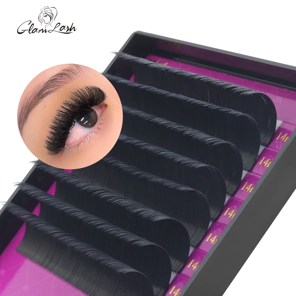 GLAMLASH Wholesale 16Rows BCCC - огляд і ціна Eyelash Extension Single Lash