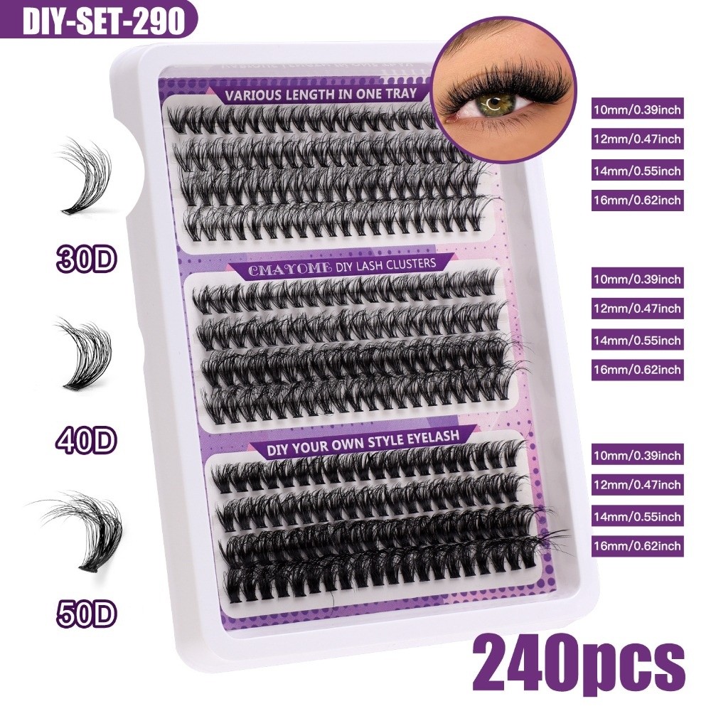 Natural Look False Eyelashes W - огляд і ціна Eyelash Extension Wispy