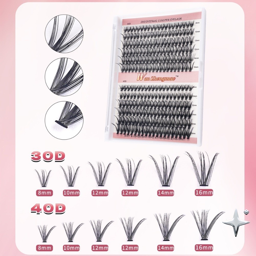 8-16mm Length False Eyelashes  - огляд і ціна Eyelash Extension Wispy