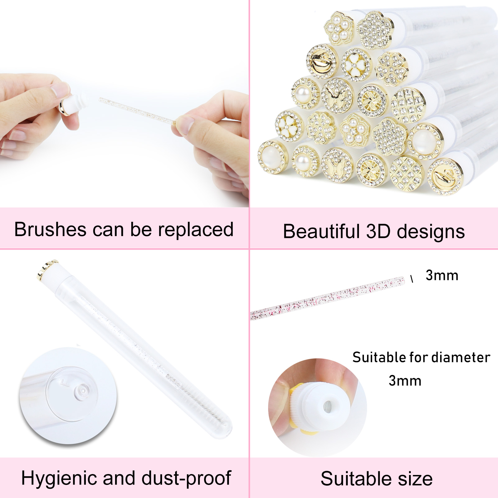Mascara Wands Tube 30pcs Reusa - огляд і ціна Micro Brush Applicator