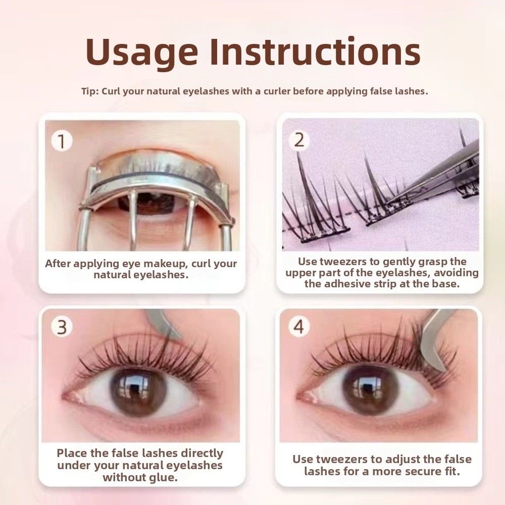 60 Clusters Black Self Adhesiv - огляд і ціна Eyelash Extension No 8