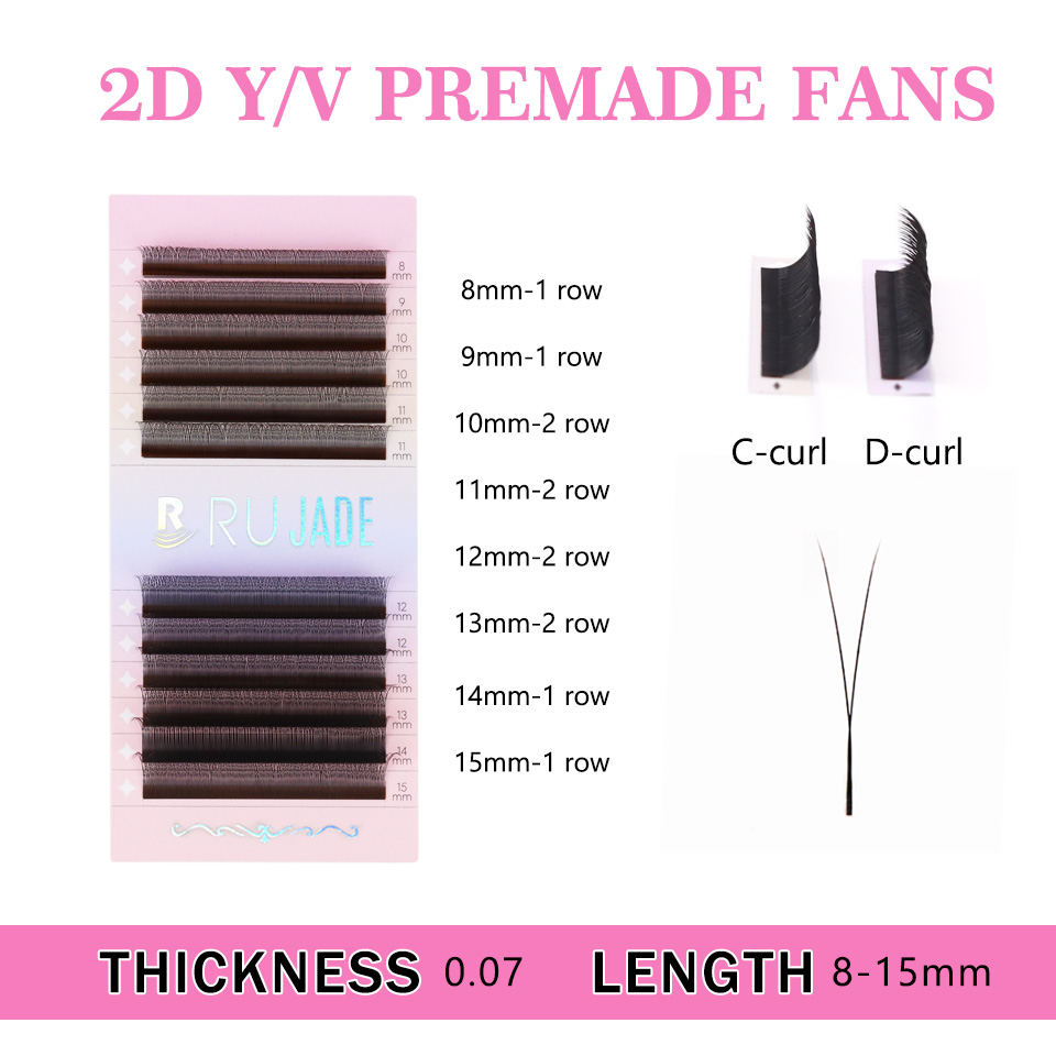 RUJADE 2D Y Shape Lashes Mesh  - огляд і ціна Eyelash Extension Single Lash